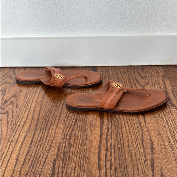Tory Burch Brown Leather Sandals, Sz 9 - Picture 7 of 12